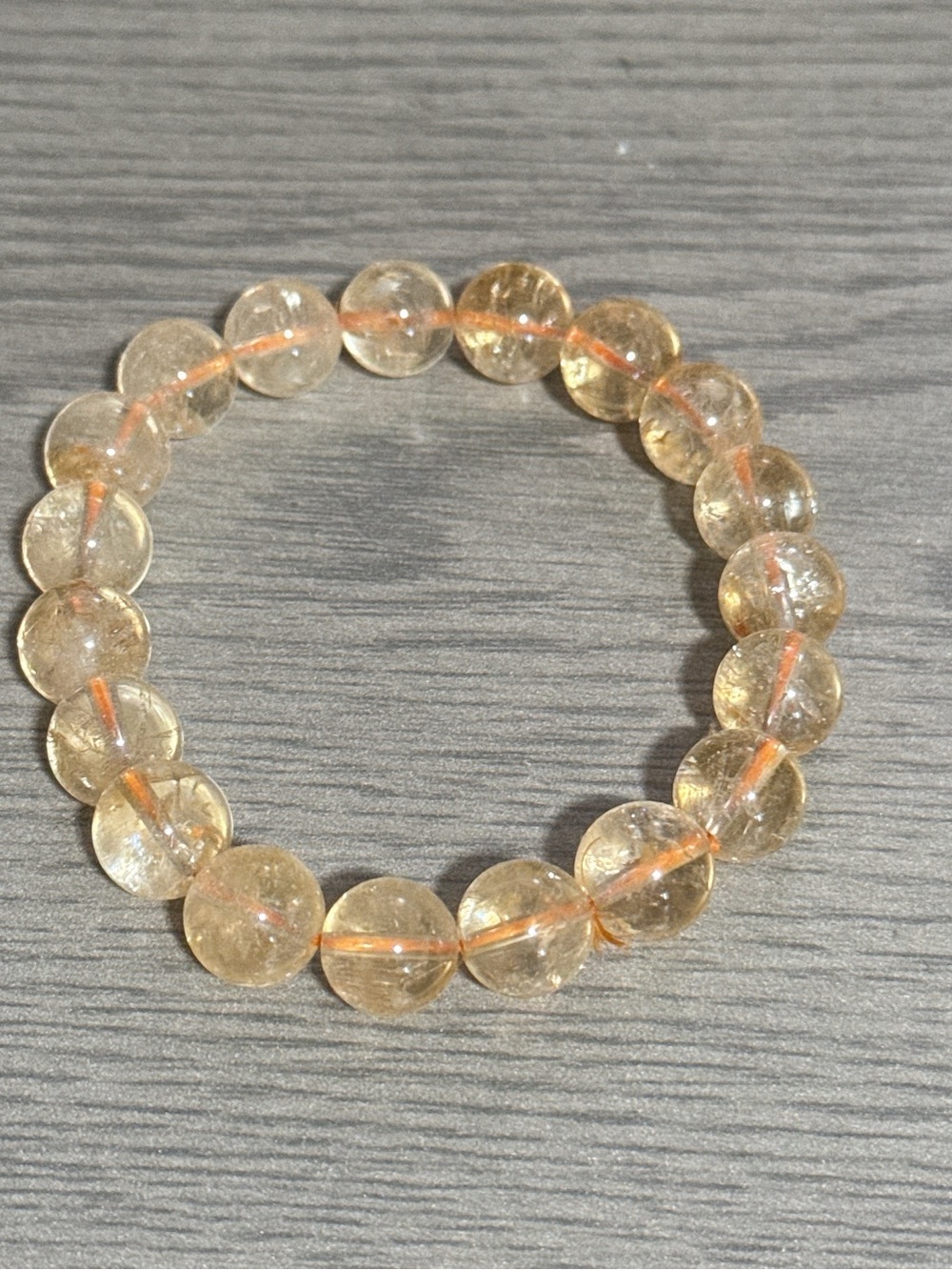 Golden Crystal Bead Stretch Bracelet